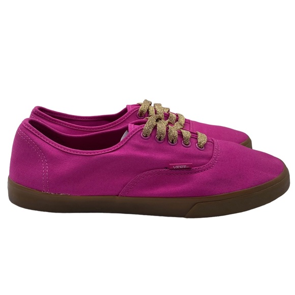 Vans Sneakers Lo Pro Pink Gold Glitter Canvas Casual Skate Colorful Size 10 - Picture 2 of 9